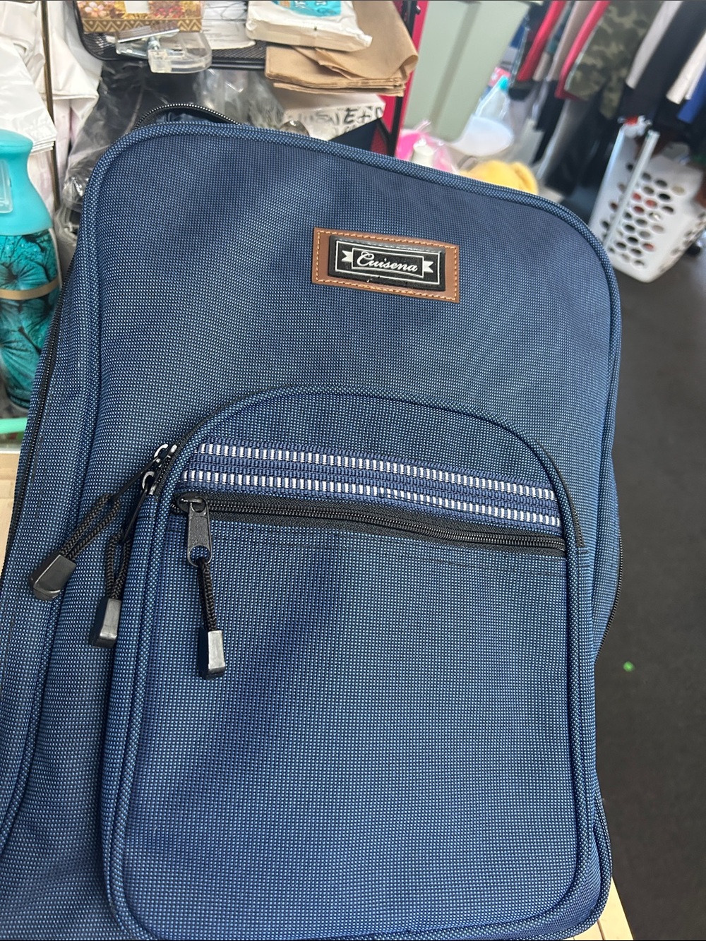 Navy Men's Backpack - Durable Travel & mounterneir Bag